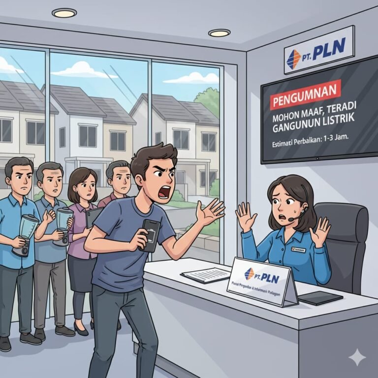 “Slogan Manis, Pelayanan Miris? PLN Karawang Dikritik Tajam Pasca Padam Mendadak”