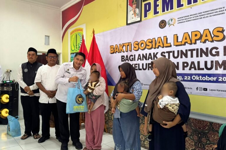 Dukung Program Pengentasan Stunting, Lapas Karawang Bagikan Padi Nutri Zinc Hasil Warga Binaan