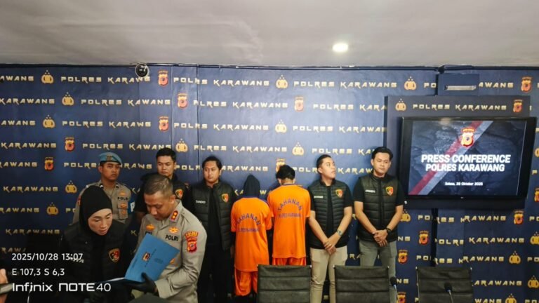 Satreskrim Polres Karawang Bekuk Pasangan Pembunuh Bayi Hasil Hubungan Gelap