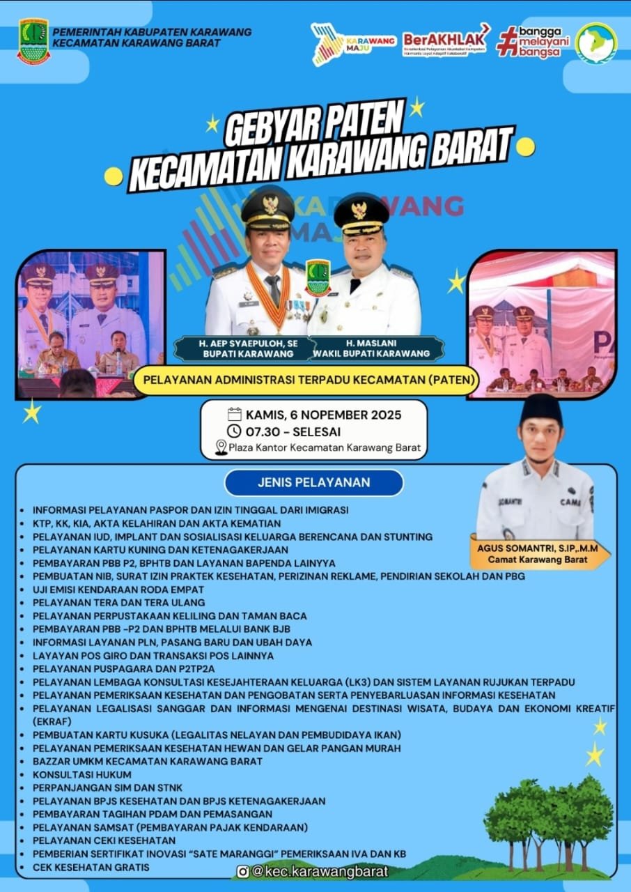 “Jangan Lewatkan!” Camat Karawang Barat Serukan Warga Hadir di Gebyar PATEN Kecamatan
