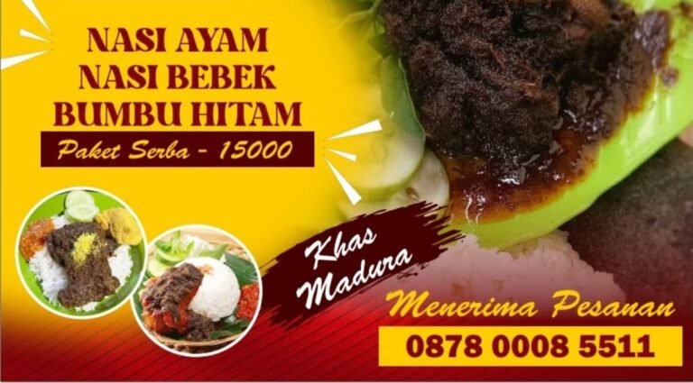 Nasi Ayam & Nasi Bebek Bumbu Hitam Khas Madura, Lezatnya Bikin Nagih! Kini Bisa Dipesan Sekitar Perum Griya Mas Lestari Karawang