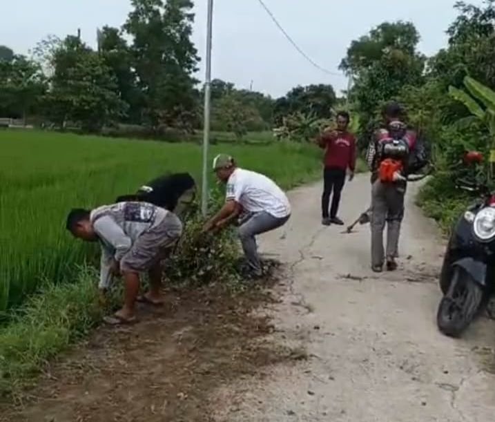 Jumsih di Pancakarya: Warga, Pamong, dan Perangkat Desa Kompak Bersih-Bersih