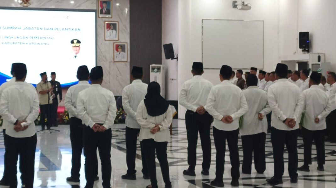 Penguatan Organisasi: Pemkab Karawang Lantik 18 Pejabat Sesuai Perpres Efisiensi Anggaran