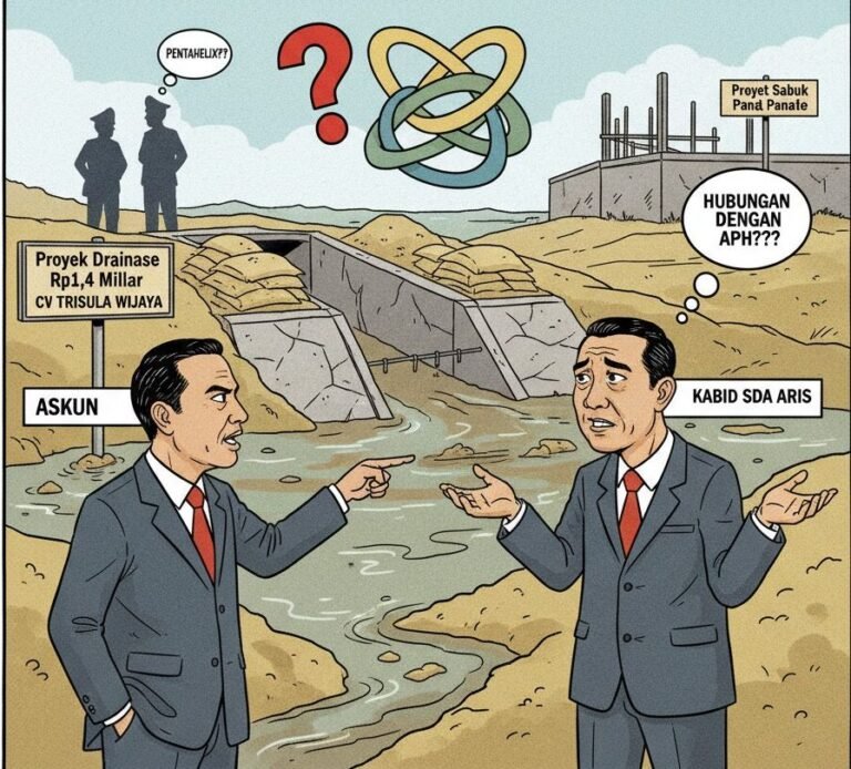 Pentahelix Dipertanyakan, Askun Bongkar Dugaan Proyek Drainase Karawang Digarap Asal Jadi