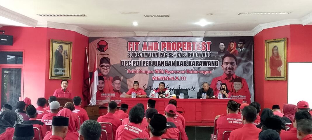 Konsolidasi Akar Rumput, PDI Perjuangan Karawang Gelar Uji Kelayakan Ketua PAC