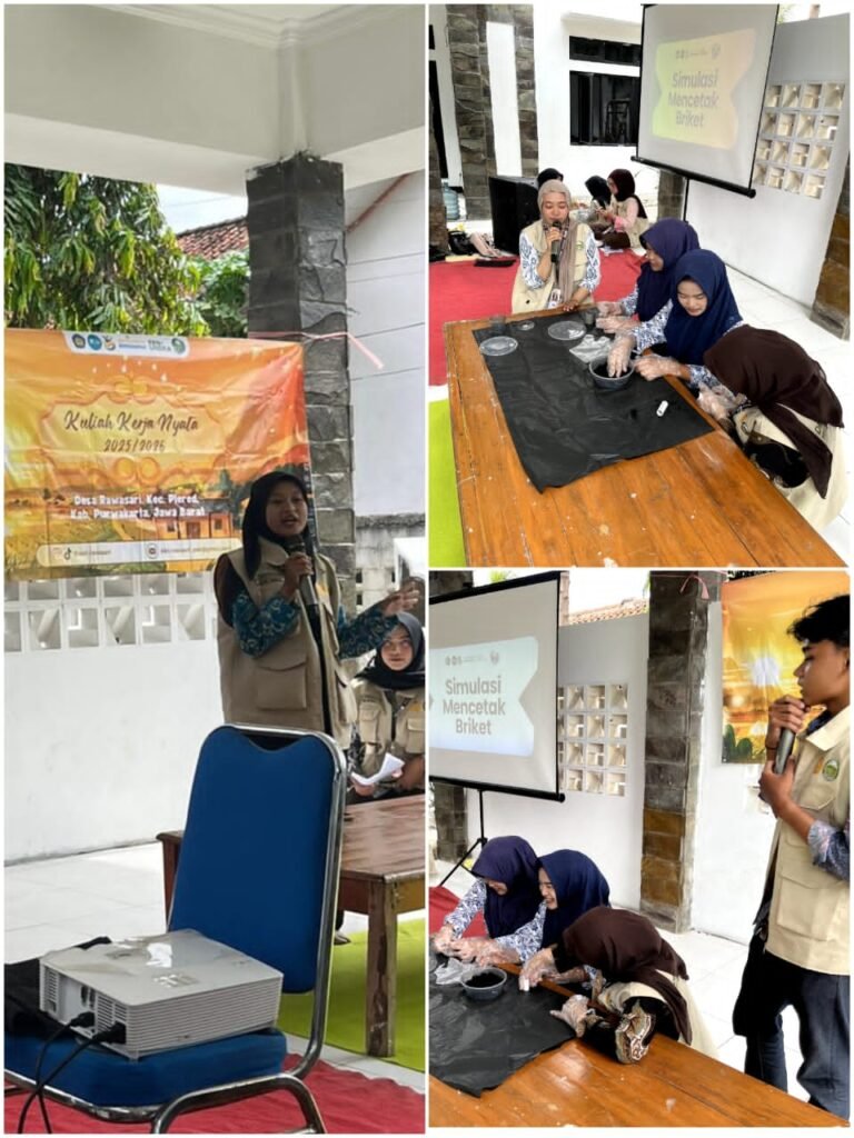 Dorong Kepedulian Lingkungan, Mahasiswa KKN UNSIKA Gelar Sosialisasi Sampah dan Workshop Arang Briket