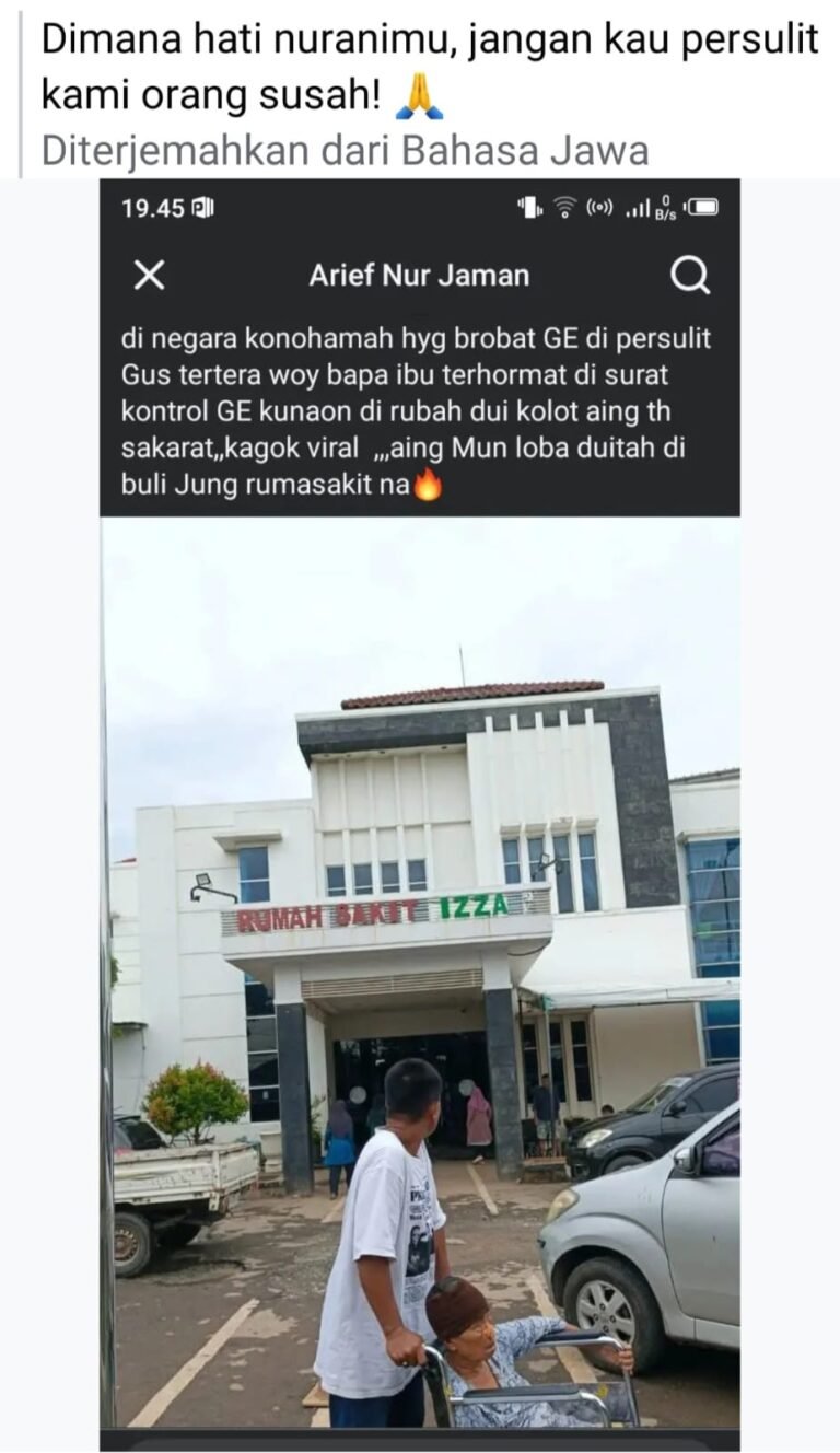 Unggahan Warga di Kotabaru Cikampek Soroti Dugaan Perbedaan Layanan Pasien BPJS dan Umum di Rumah Sakit