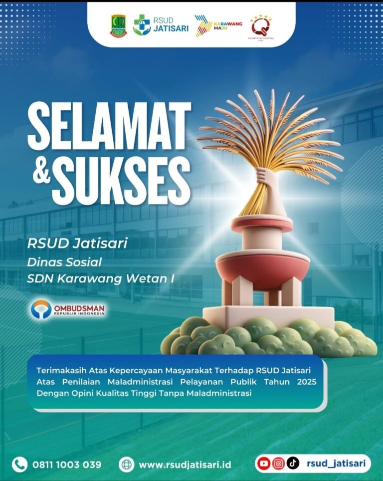 Tanpa Maladministrasi, RSUD Jatisari Dapat Pengakuan Ombudsman RI atas Kualitas Pelayanan