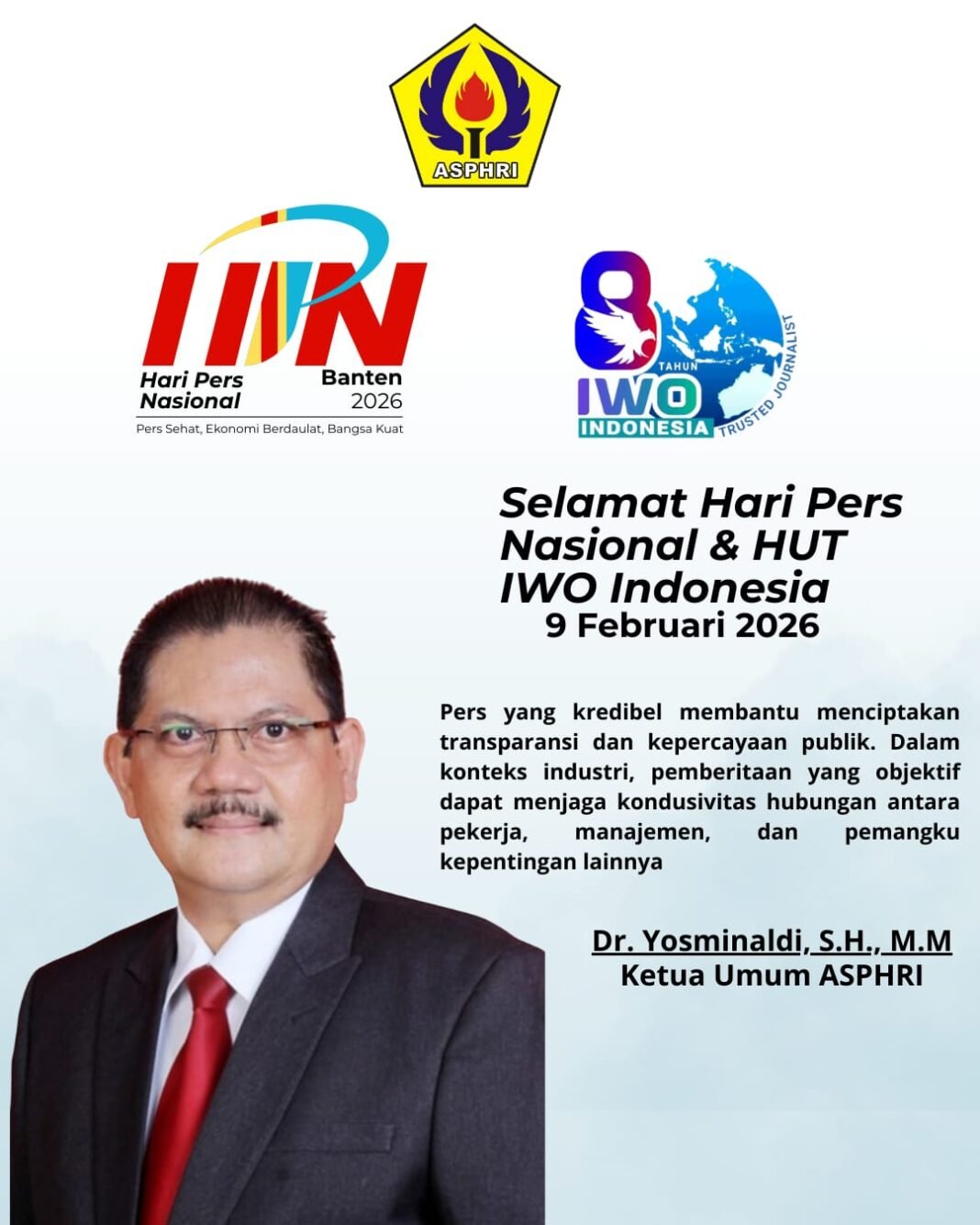 Momentum HPN 2026, ASPHRI Dorong Kolaborasi Pers dan Sektor Industri