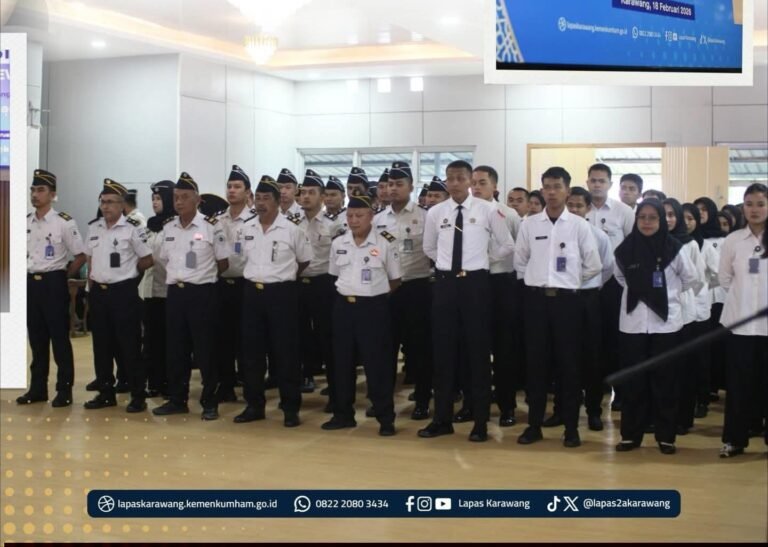 Jelang Ramadhan, Lapas Kelas IIA Karawang Gelar Apel Siaga Peningkatan Kewaspadaan