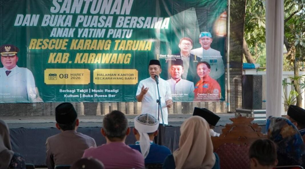 Karang Taruna Karawang Tebar Kepedulian, 300 Anak Yatim Terima Santunan dari Bupati Aep