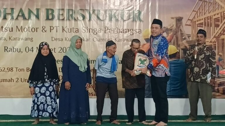 Program “Ramadhan Bersyukur”, Daihatsu dan Kuta Singa Perbangsa Salurkan 62,98 Ton Beras di Ciampel