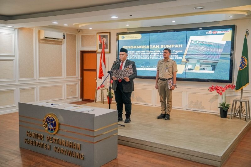 Kantor Pertanahan Karawang Lantik Tim PTSL 2026, Targetkan 5.000 Sertipikat Tanah untuk Warga