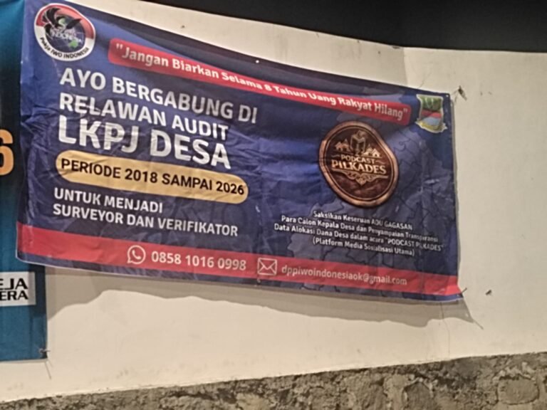 POKJA IWOI Inisiasi Gerakan Audit LKPJ Desa, Soroti Penggunaan Dana 8 Tahun