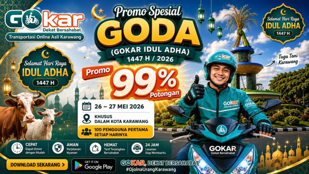 Syuhada Wisastra: GOKAR Hadirkan Promo Idul Adha untuk Mobilitas Murah Warga Karawang Syuhada Wisastra: GOKAR Hadirkan Promo Idul Adha untuk Mobilitas Murah Warga Karawang