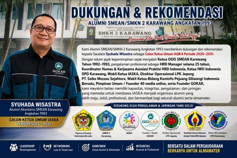 Didukung Alumni Angkatan 1993, Syuhada Wisastra Maju dalam Bursa Ketua Umum IASKA Periode 2026–2031