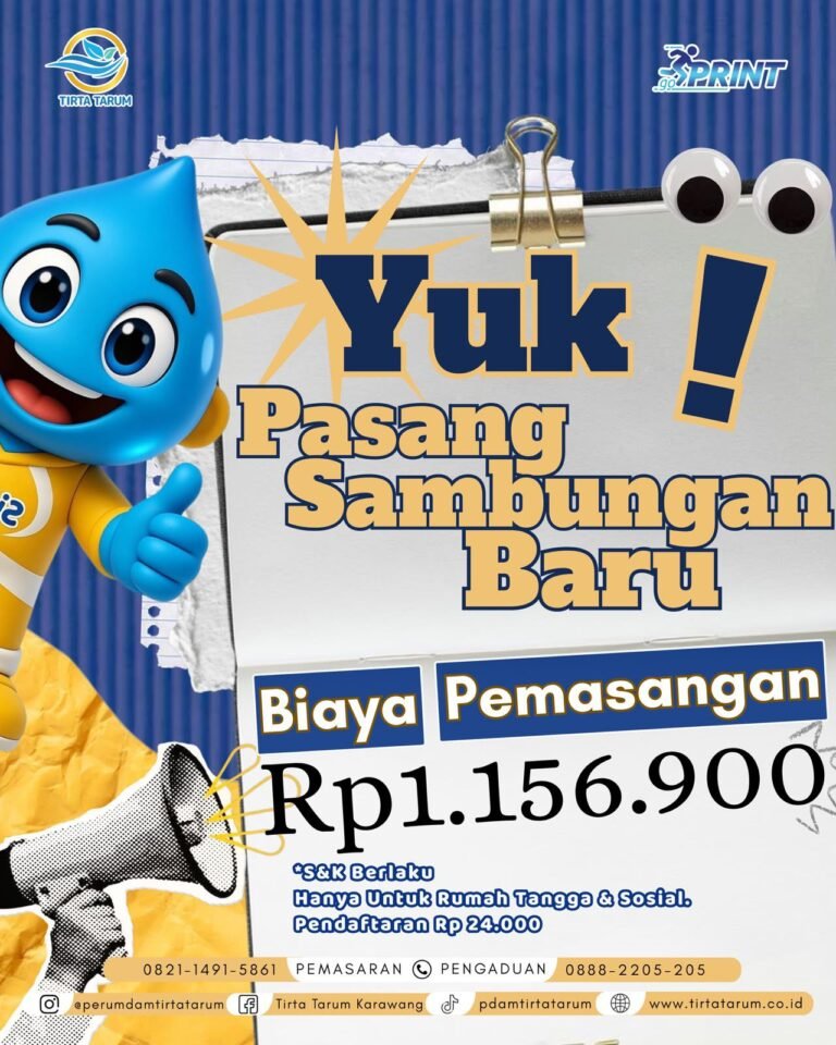 Warga Karawang Bisa Dapat Layanan Air Bersih Perpipaan dengan Biaya Mulai Rp1,15 Juta