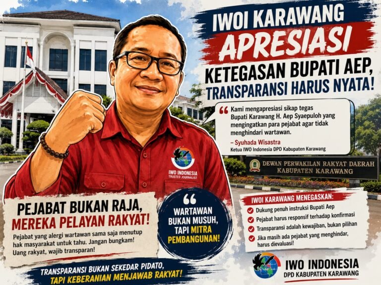 IWOI Karawang: Pejabat Alergi Wartawan Harus Dievaluasi