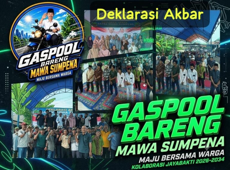 Mengusung Perubahan Nyata, Mawa Sumpena Deklarasi Akbar di Pilkades Jayabakti 2026–2034