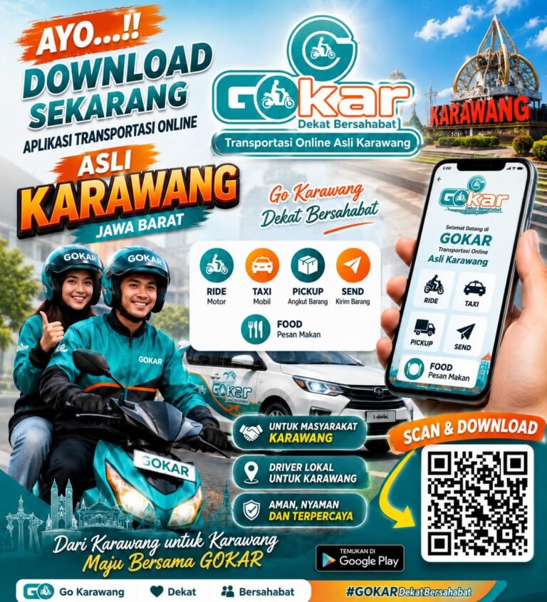 Download GOKAR Sekarang Aplikasi Transportasi Online Asli Karawang Jawa Barat