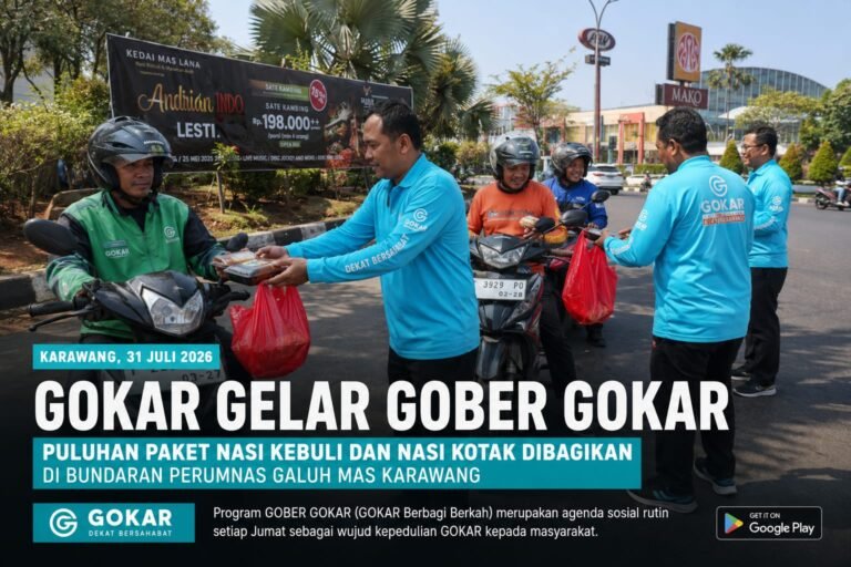 Aplikasi Transportasi Online GOKAR Berbagi Berkah di Karawang, Driver Didoakan Makin Sejahtera