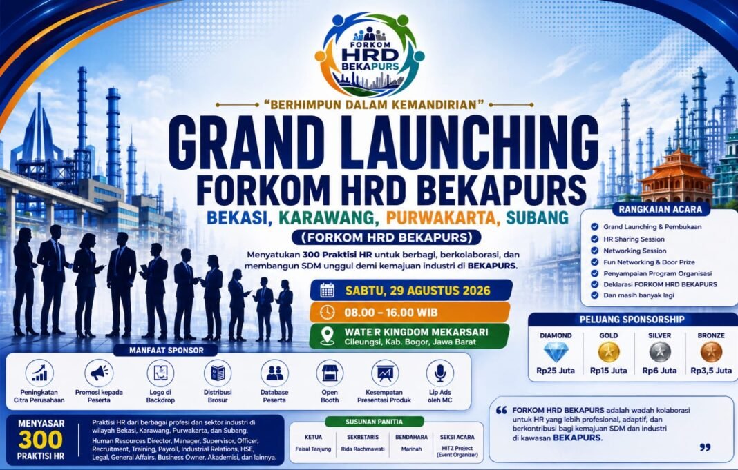 Dr. Yosminaldi: FORKOM HRD BEKAPURS Jadi Rumah Bersama Praktisi HR dan Penggerak Pengembangan SDM Dr. Yosminaldi: FORKOM HRD BEKAPURS Jadi Rumah Bersama Praktisi HR dan Penggerak Pengembangan SDM