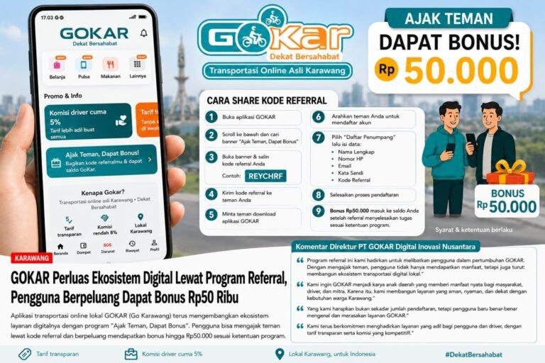GOKAR Dorong Pengguna Ajak Teman Lewat Program Referral