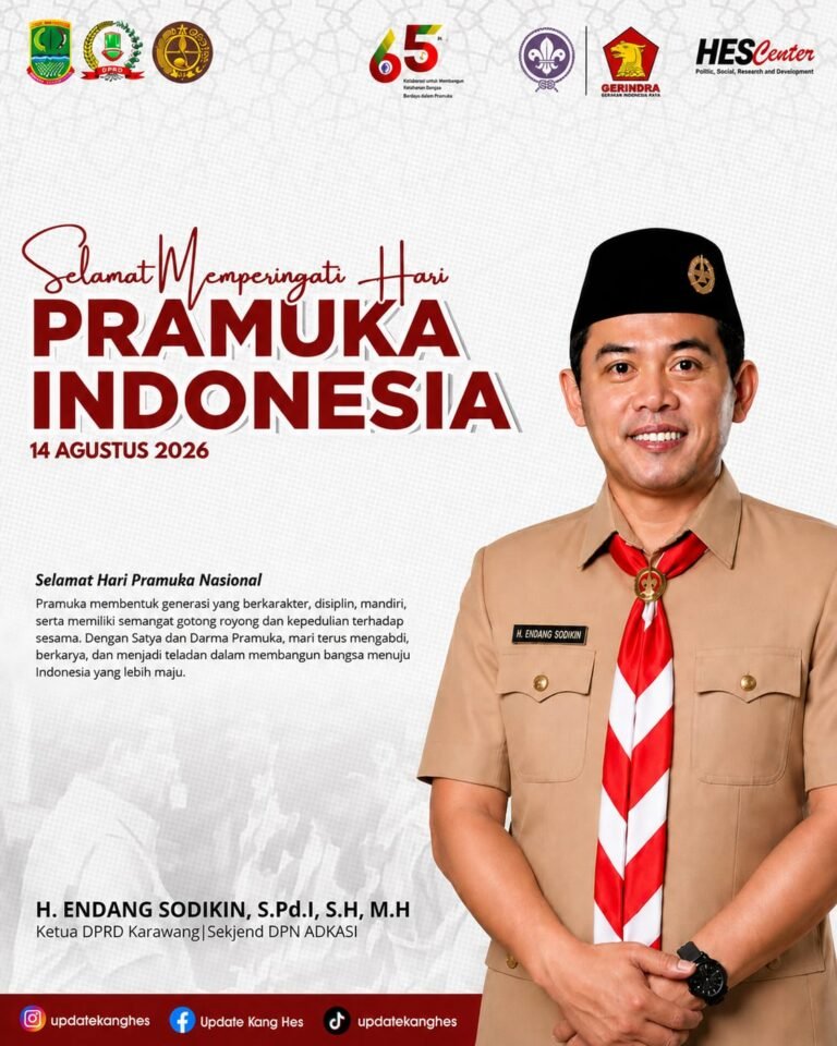 Hari Pramuka 2026, H. Endang Sodikin Dorong Generasi Muda Perkuat Karakter dan Pengabdian
