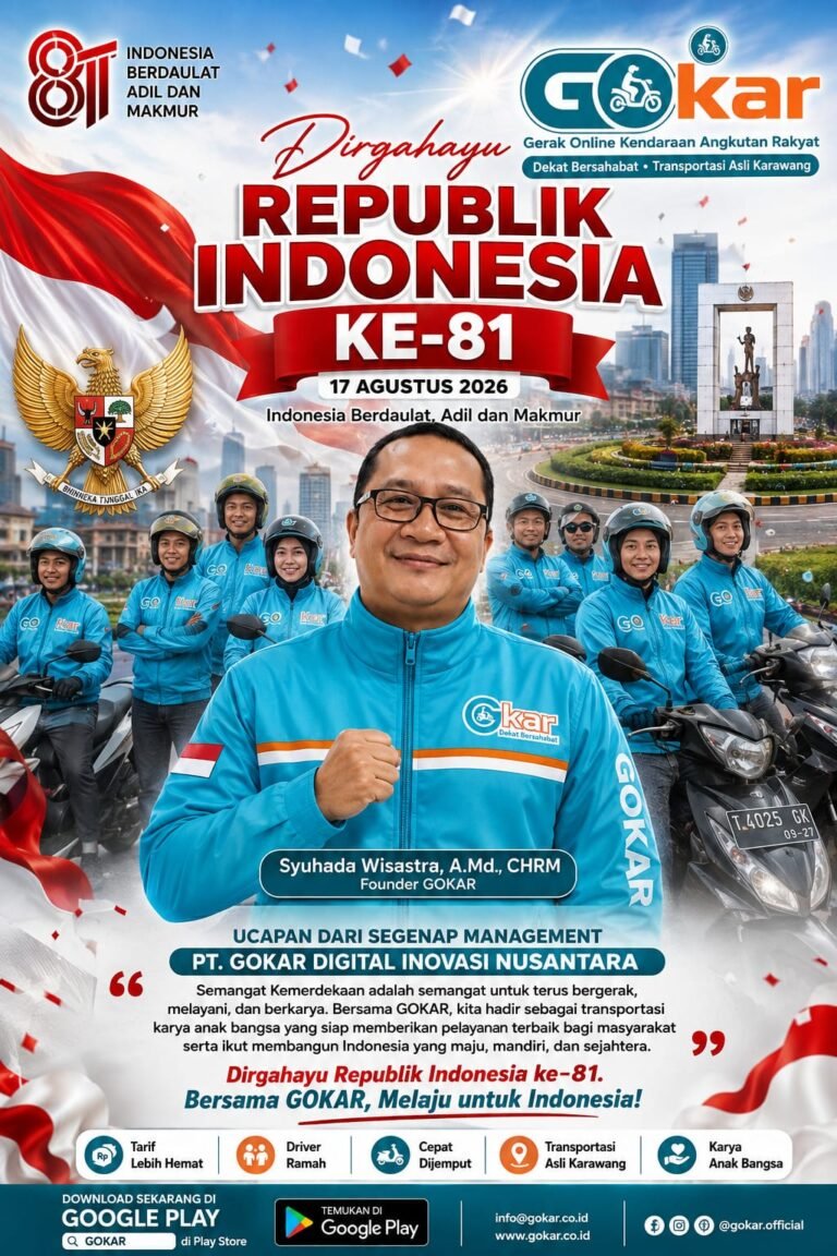 HUT RI ke-81 Jadi Momentum GOKAR Perkuat Transportasi Lokal dan Ekonomi Driver