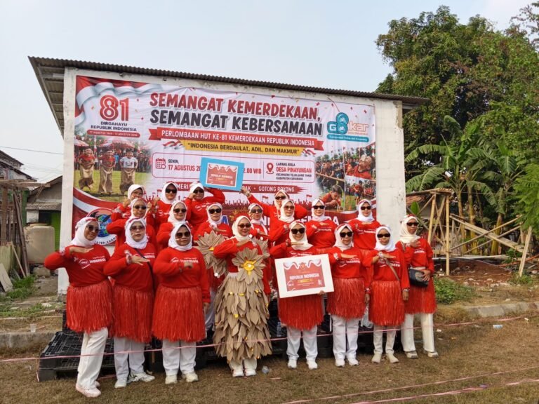 Yel-Yel SKD 21 Warnai Perayaan HUT RI ke-81 di Kampung Sukadana