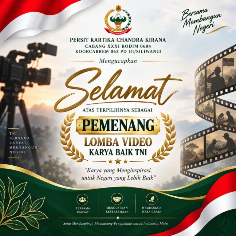 Raih Juara Lomba Video Karya Baik TNI, Persit KCK Kodim 0604/Karawang Dapat Apresiasi IWOI