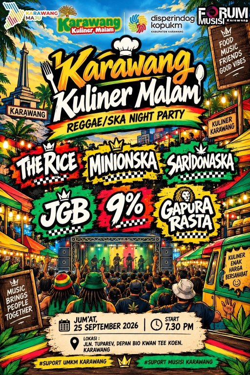 Karawang Kuliner Malam Hadirkan Sajian UMKM dan Musik, Dorong Ekonomi Kreatif Lokal
